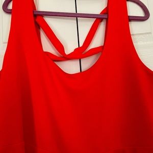 Women’s dress, short sleeve with beautiful rich orange color